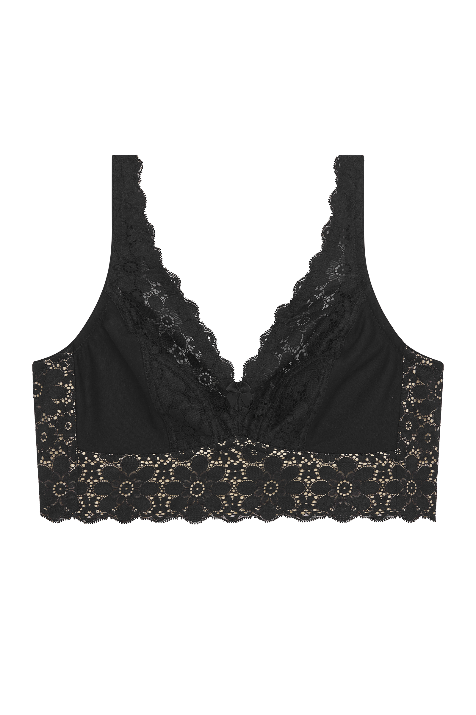 Lace Dreams - Comfortable non-wired bra with cups made from cotton