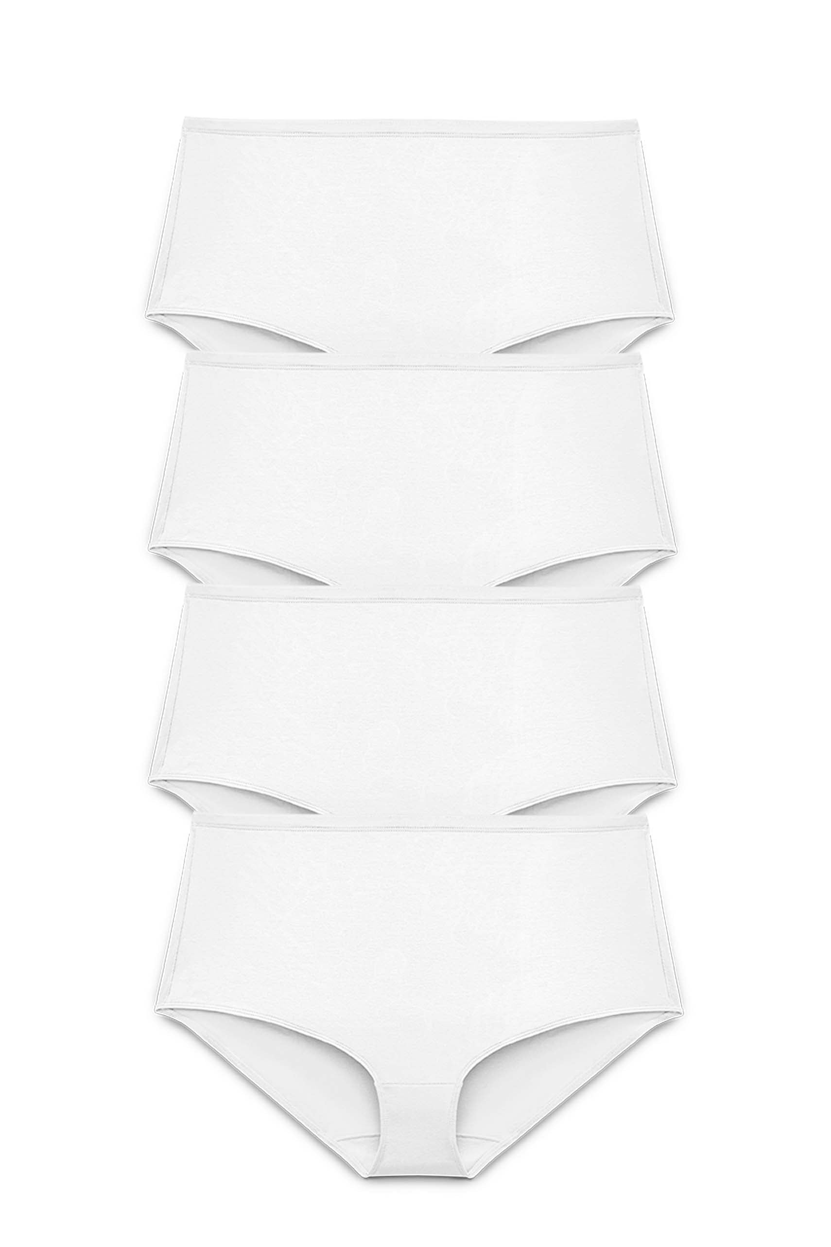4-pack Organic Cotton maxi panty white