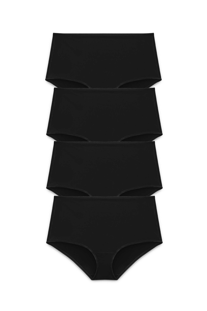 4-pack Recycled Comfort maxi panty black