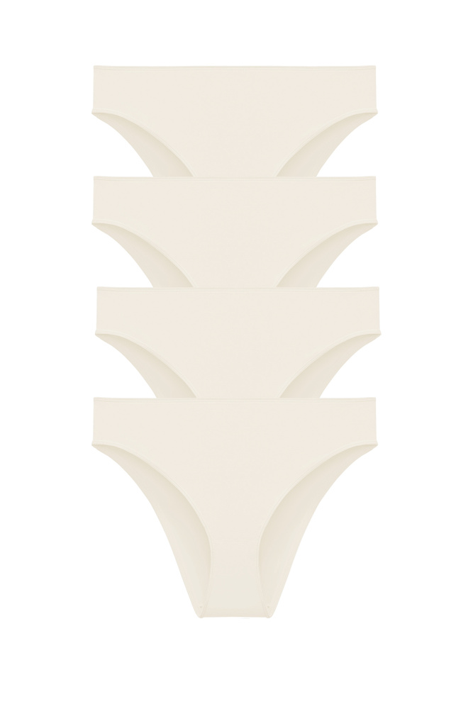 4-pack Recycled Comfort brazilian panty champagne