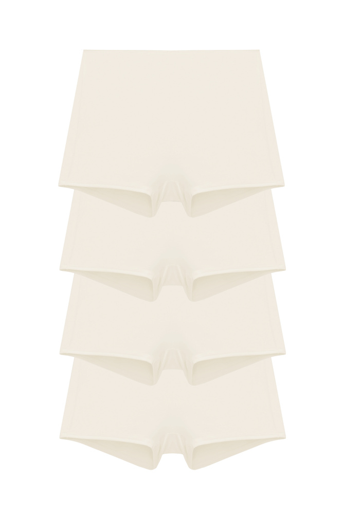 4-pack Recycled Comfort shorty panty champagne