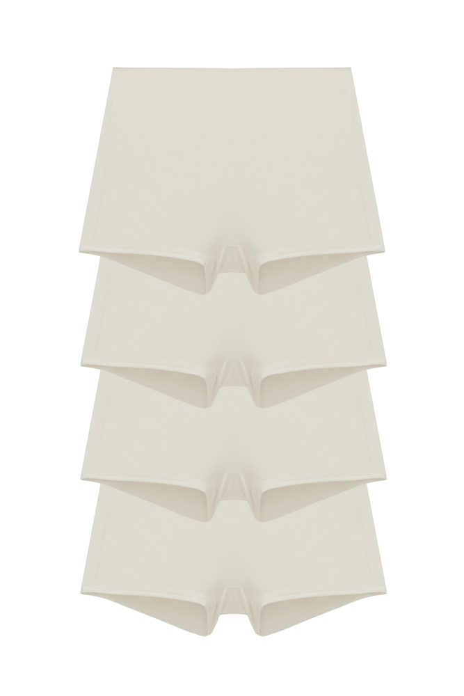 4-pack Recycled Comfort shorty slip champagne