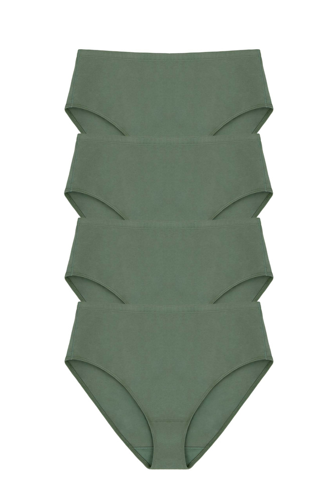 4-pack Organic Cotton midi panty green