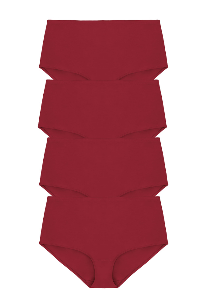 Lot de 4 Culotte maxi ORGANIC COTTON rouge