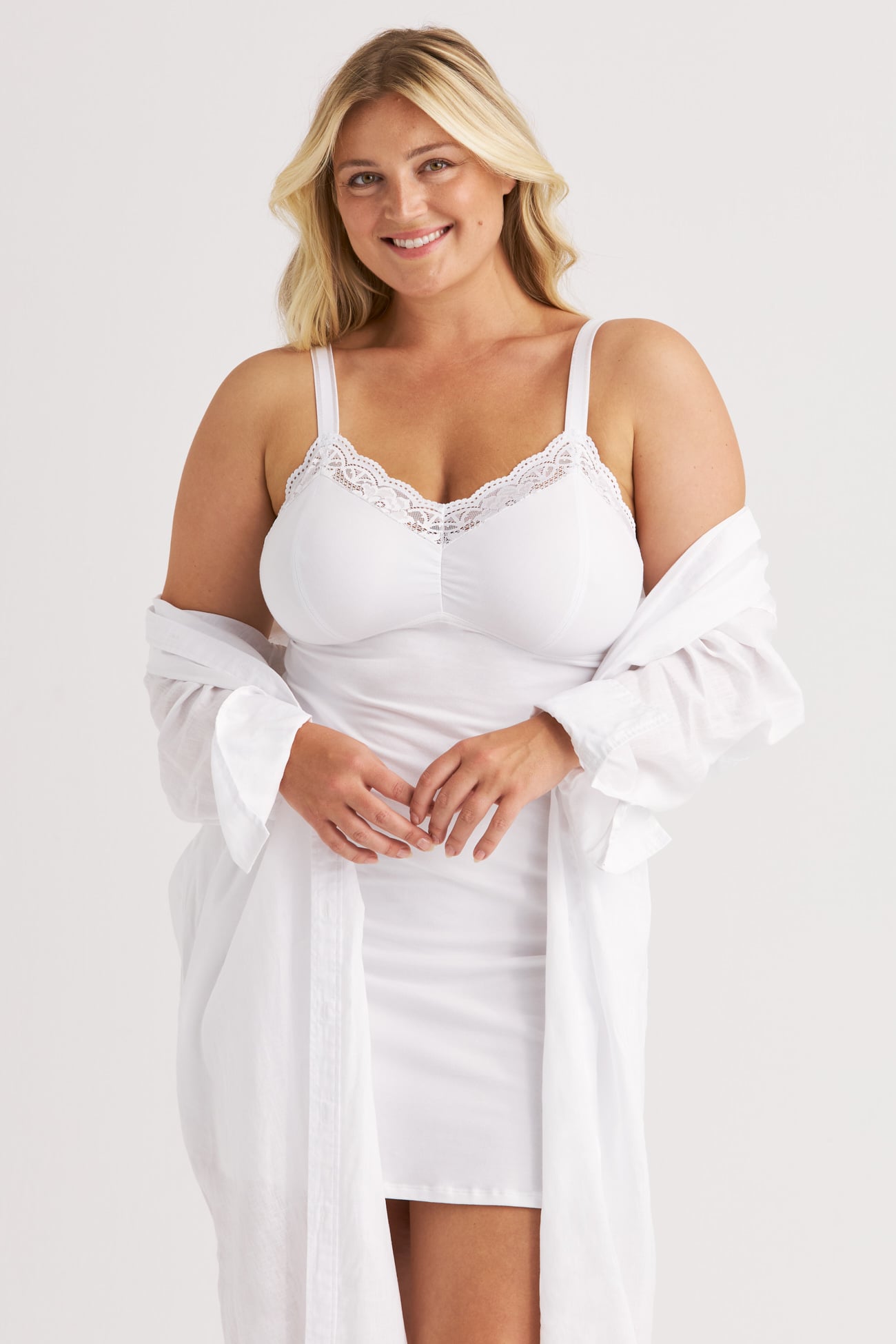マタニティ Lure you in Romantic lace tank MILK Lovely Lace Soft Cup nightdress