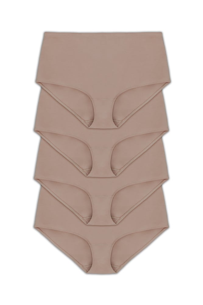 4-pack Organic Cotton maxi panty taupe